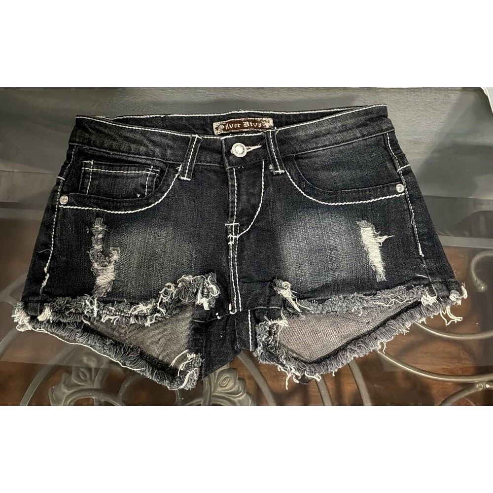 Silver Diva Juniors Denim Shorts Size 3
